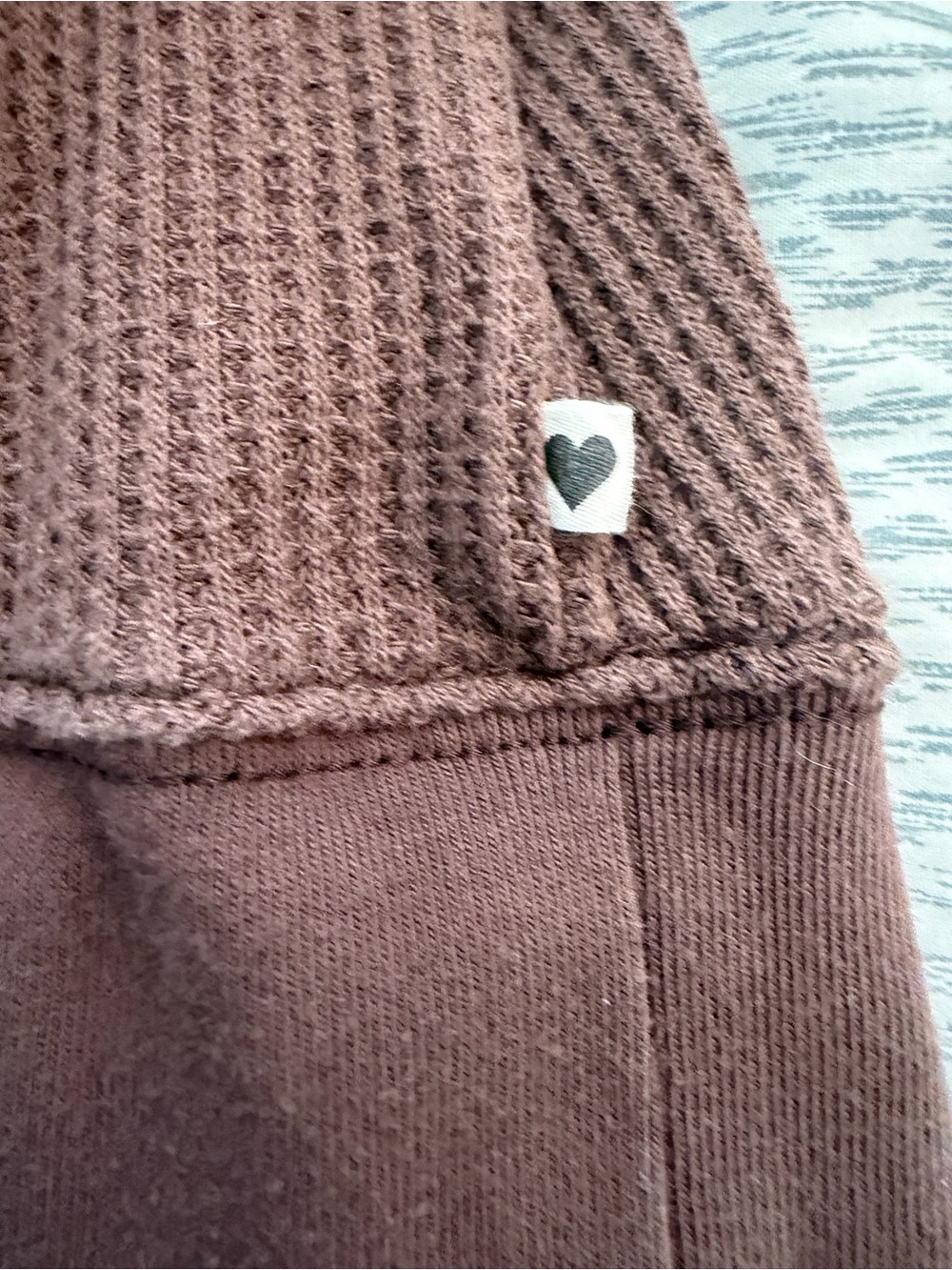 Aerie Cozy Waffle-Knit Hoodie in Chocolate Browm - Picture 9 of 10